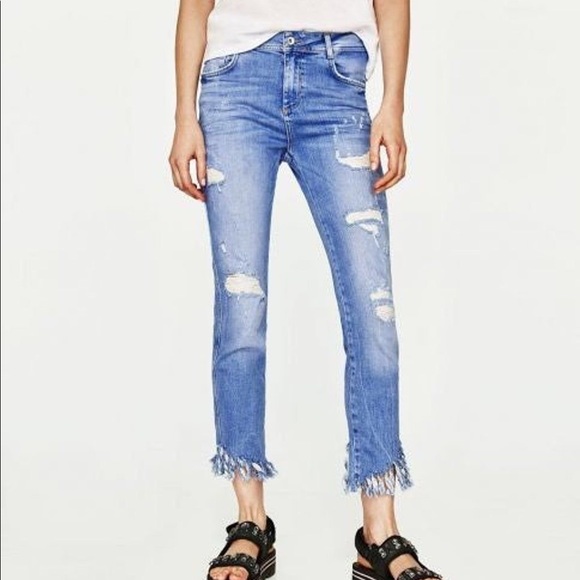 Zara Denim - ZARA Trafaluc Denim wear Distressed Jeans size 4
